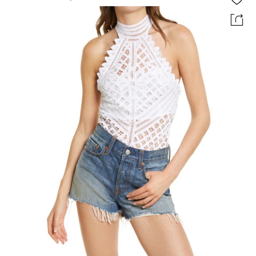Free people body suit in white